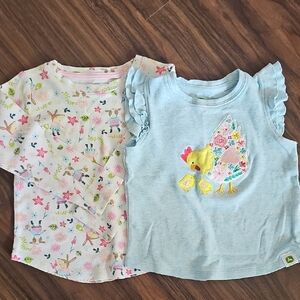 Floral and Duck Print Kids Tops